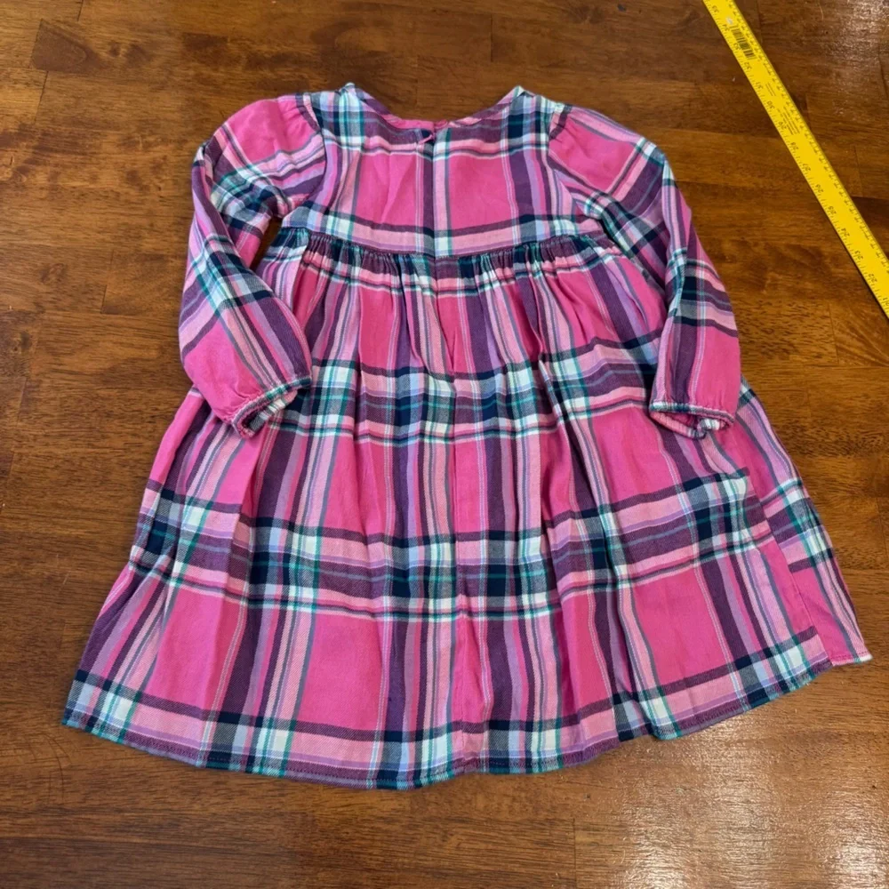 GAP Pink Navy Plaid Dress flannel size 4